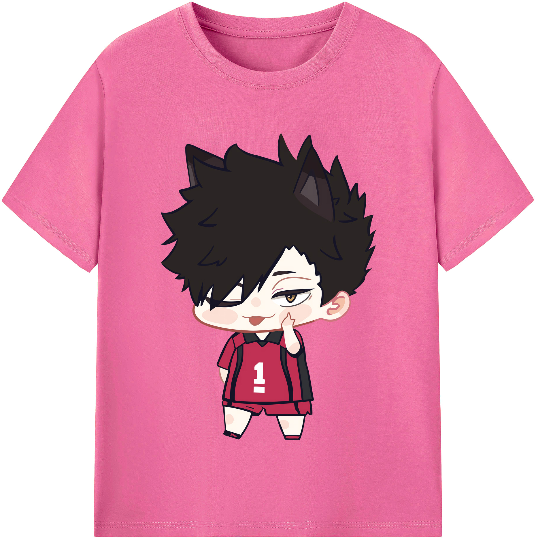 （画像用） ハイキュー!! Haikyu!! レディースカジュアルプリントTシャツ（綿100％）